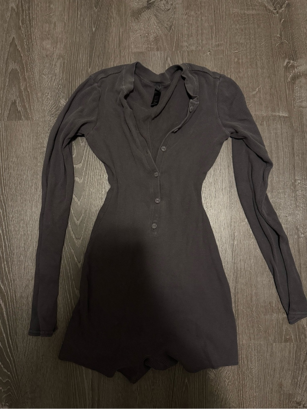 SKIMS Waffle Button Up Sleep Romper